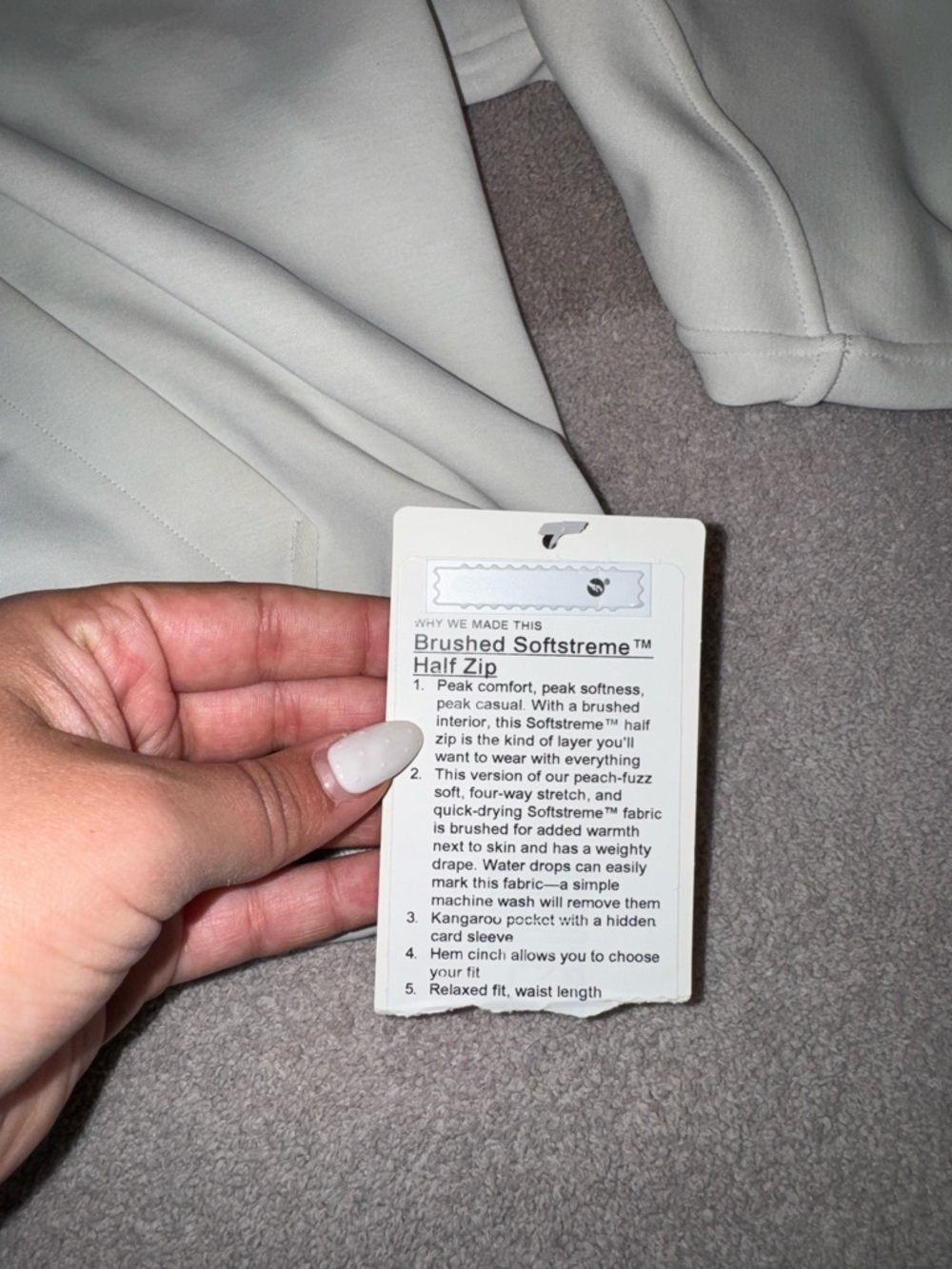 lululemon athletica Off-White Half-Zip Pullover - Picture 5 of 7